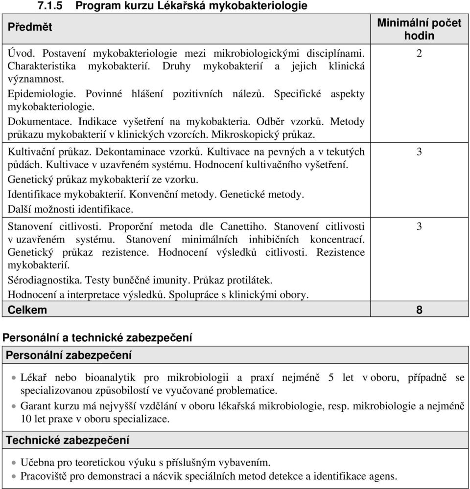 Metody průkazu mykobakterií v klinických vzorcích. Mikroskopický průkaz. Kultivační průkaz. Dekontaminace vzorků. Kultivace na pevných a v tekutých půdách. Kultivace v uzavřeném systému.