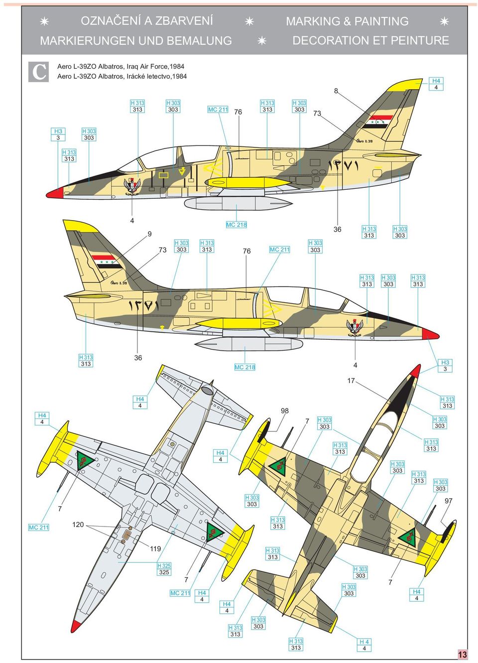 Iraq Air Force,198 Aero L-ZO Albatros, Irácké letectvo,198 8 H 76