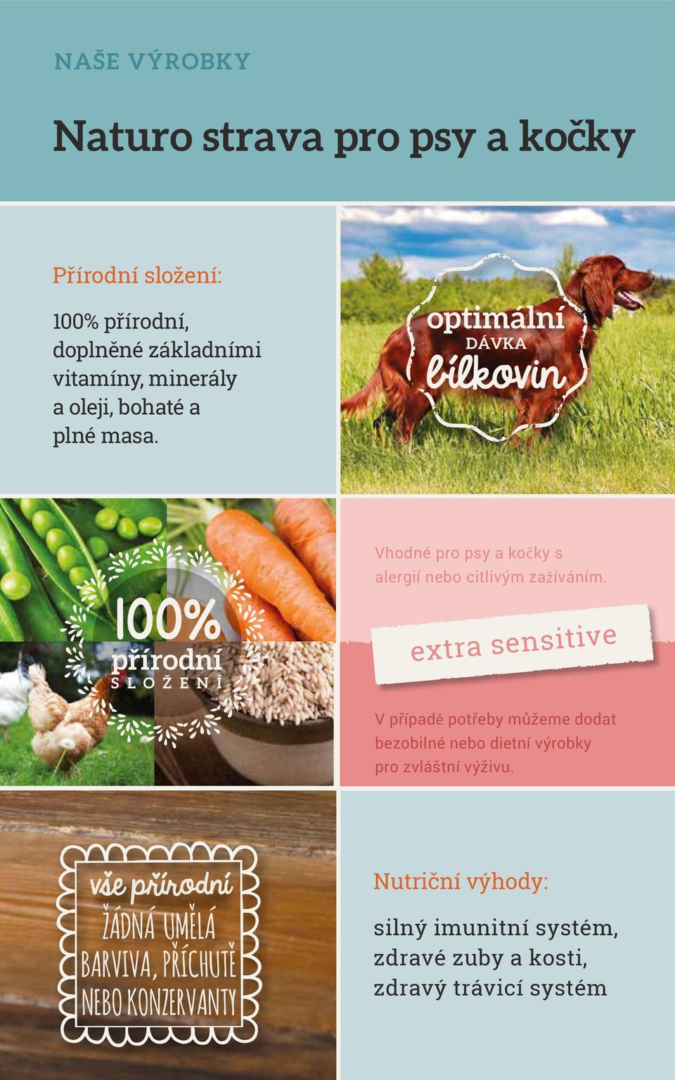 přírodní S L O Ž E N Í extra sensitive V případě potřeby můžeme dodat bezobilné nebo dietní výrobky pro zvláštní výživu.