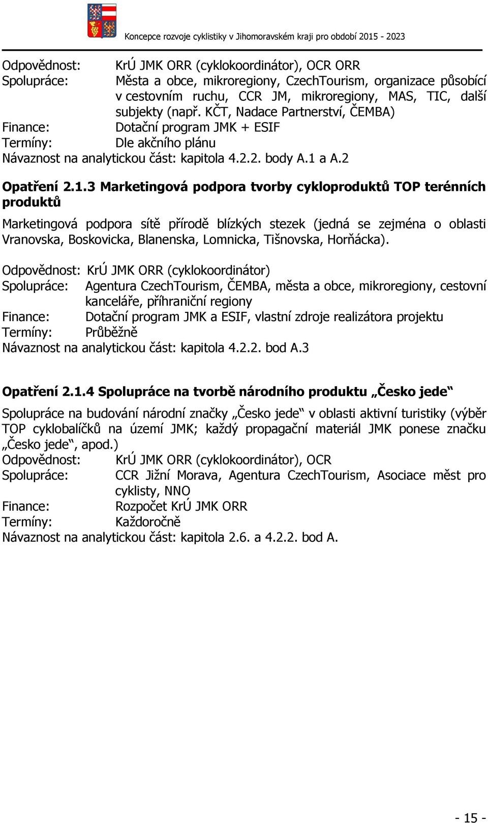 a A.2 Opatření 2.1.