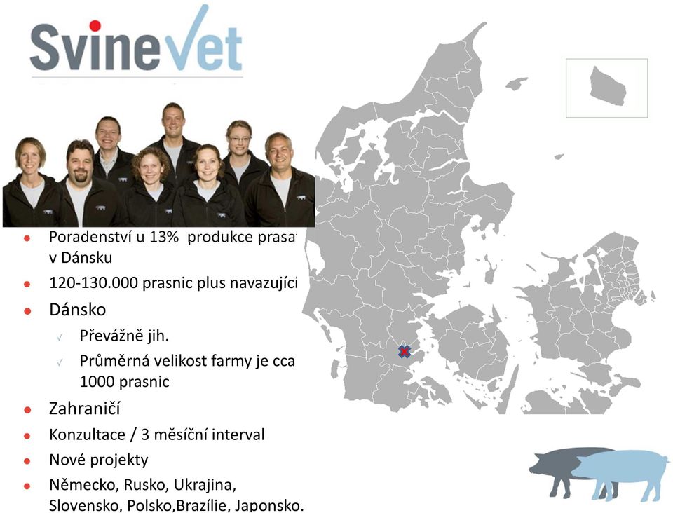 Průměrná velikost farmy je cca 1000 prasnic Zahraničí Konzultace/