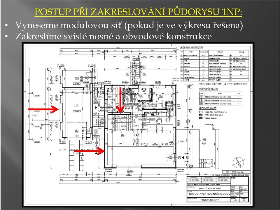 (pokud je ve výkresu řešena)