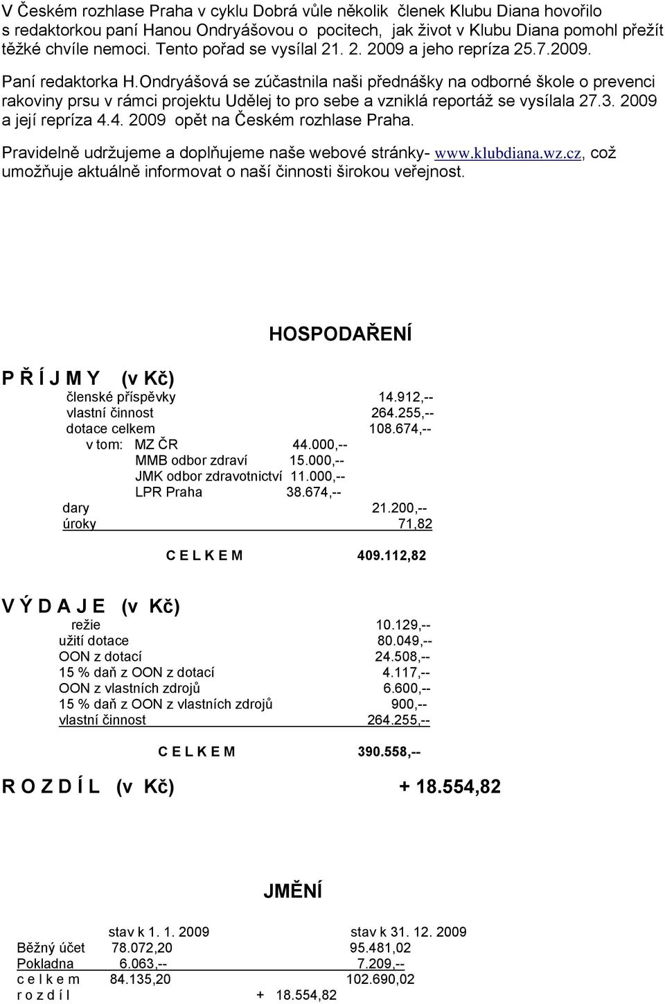 Ondryášová se zúčastnila naši přednášky na odborné škole o prevenci rakoviny prsu v rámci projektu Udělej to pro sebe a vzniklá reportáž se vysílala 27.3. 2009 a její repríza 4.