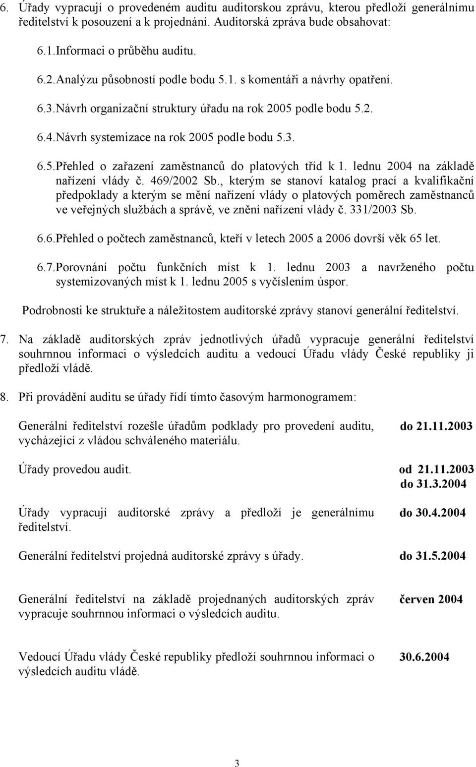 lednu 2004 na základě nařízení vlády č. 469/2002 Sb.