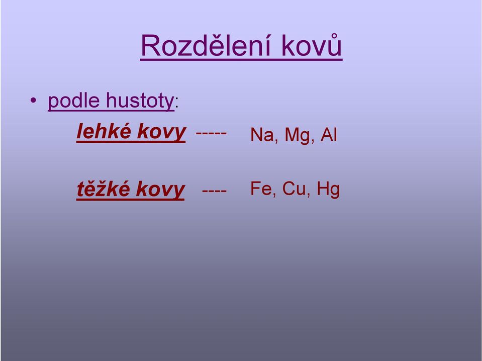 ----- těžké kovy