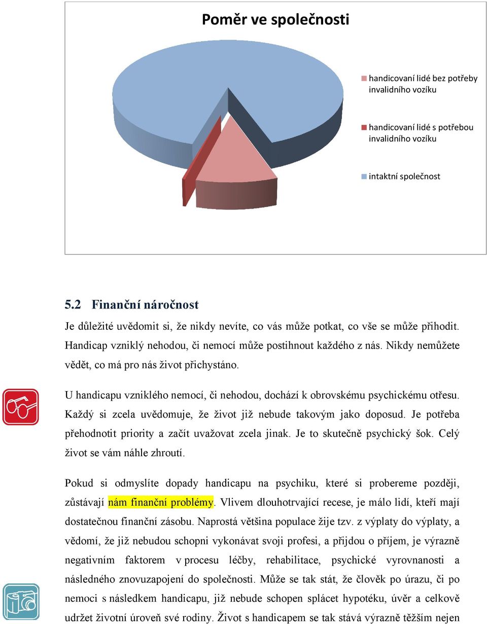 Nikdy nemůžete vědět, co má pro nás život přichystáno. U handicapu vzniklého nemocí, či nehodou, dochází k obrovskému psychickému otřesu.