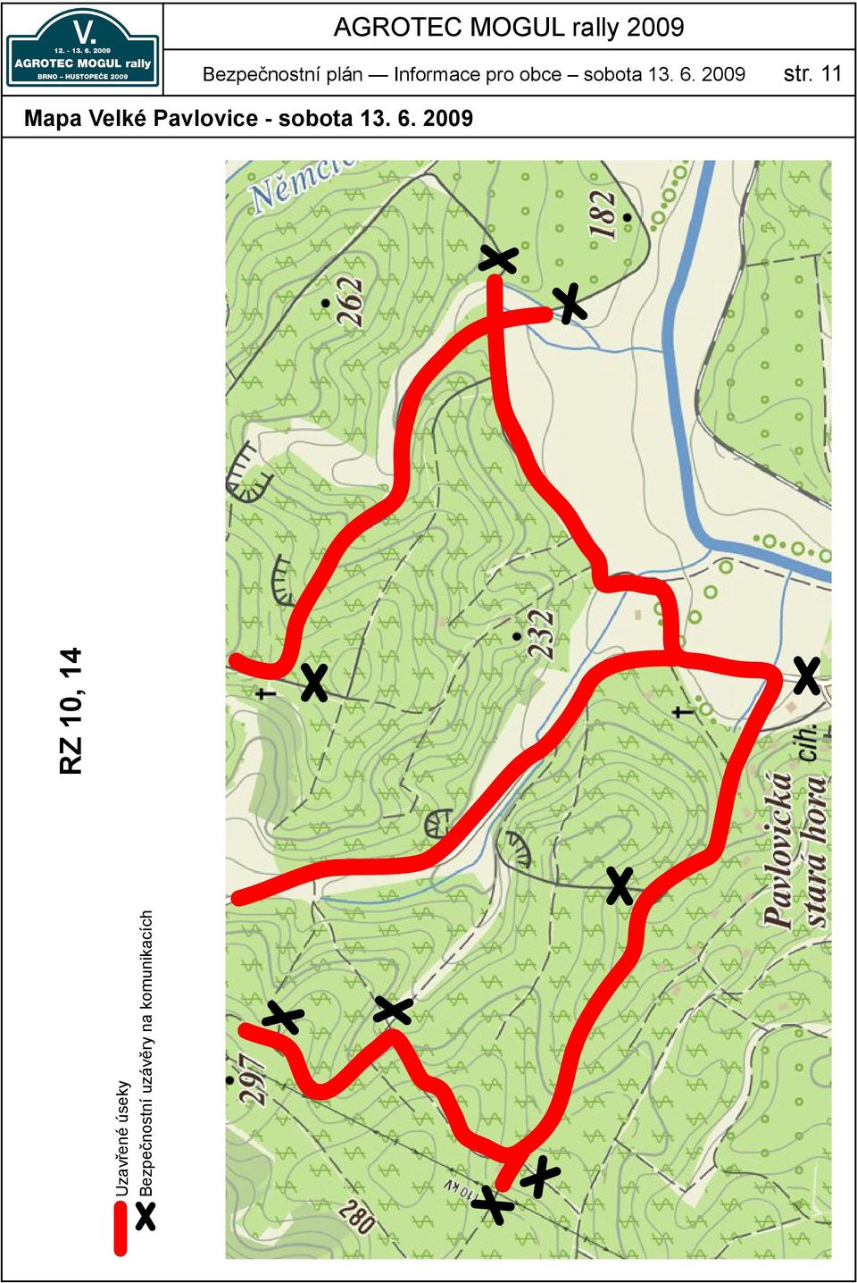 11 Mapa Velké Pavlovice - sobota 13. 6.