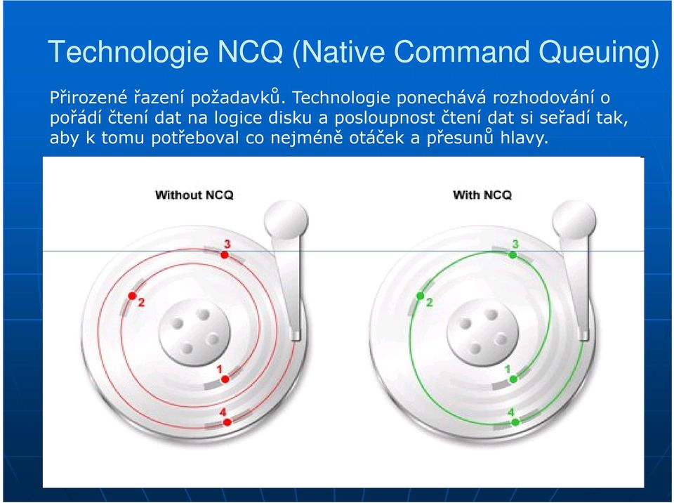 Technologie ponechává rozhodování o pořádí čtení dat na