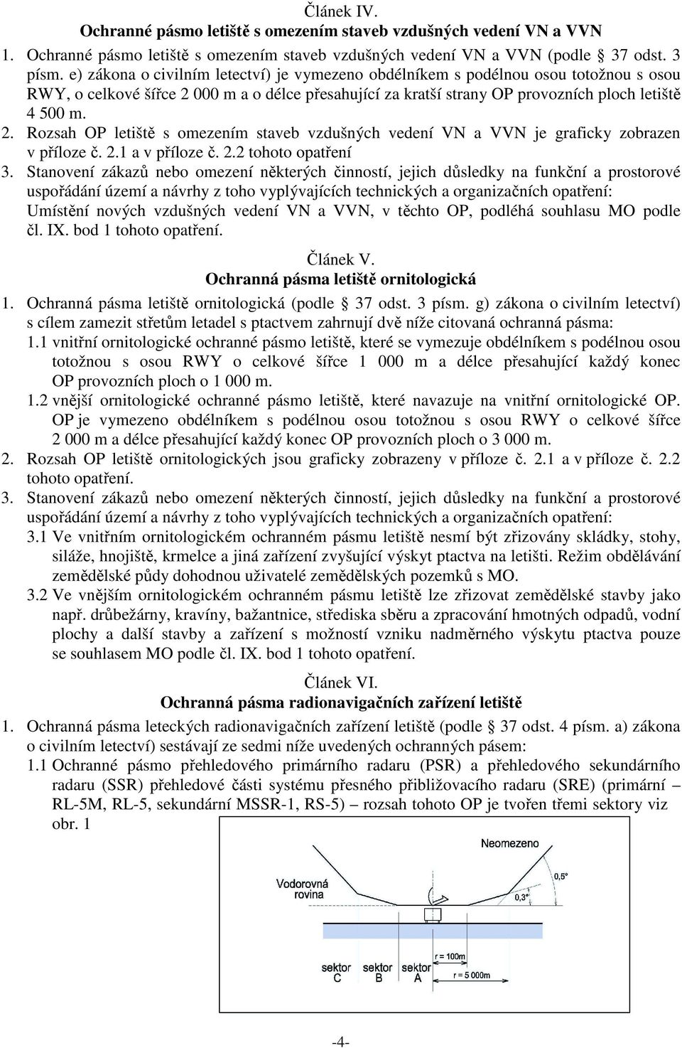 000 m a o délce přesahující za kratší strany OP provozních ploch letiště 4 500 m. 2. Rozsah OP letiště s omezením staveb vzdušných vedení VN a VVN je graficky zobrazen v příloze č. 2.1 a v příloze č.