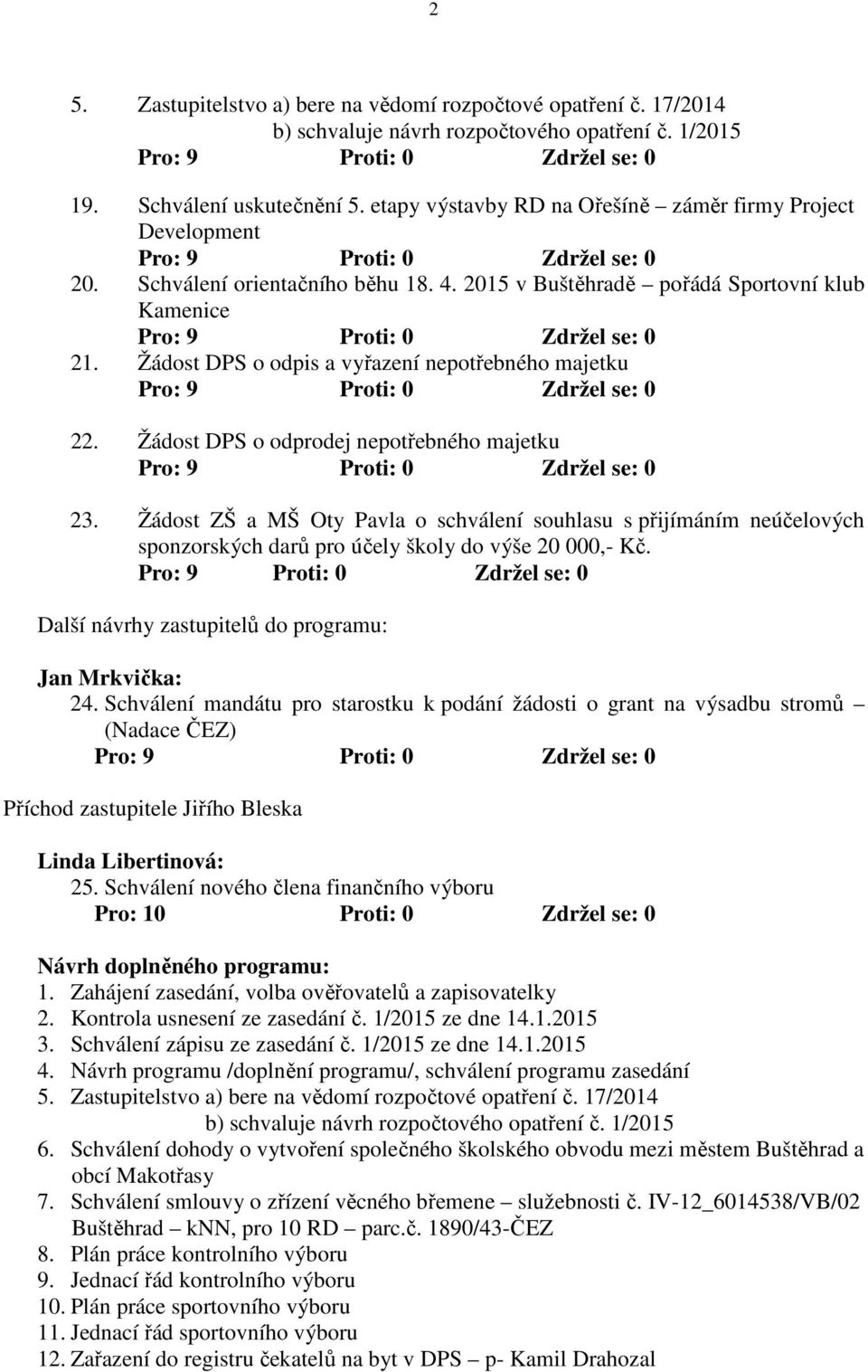 Žádost DPS o odpis a vyřazení nepotřebného majetku 22. Žádost DPS o odprodej nepotřebného majetku 23.