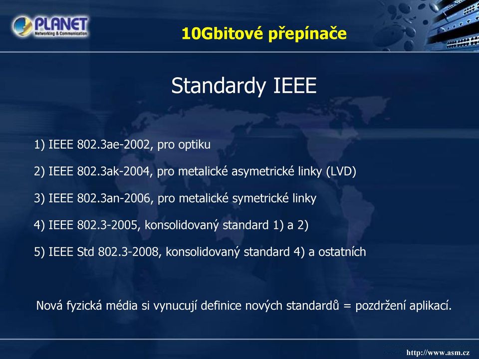 3an-2006, pro metalické symetrické linky 4) IEEE 802.