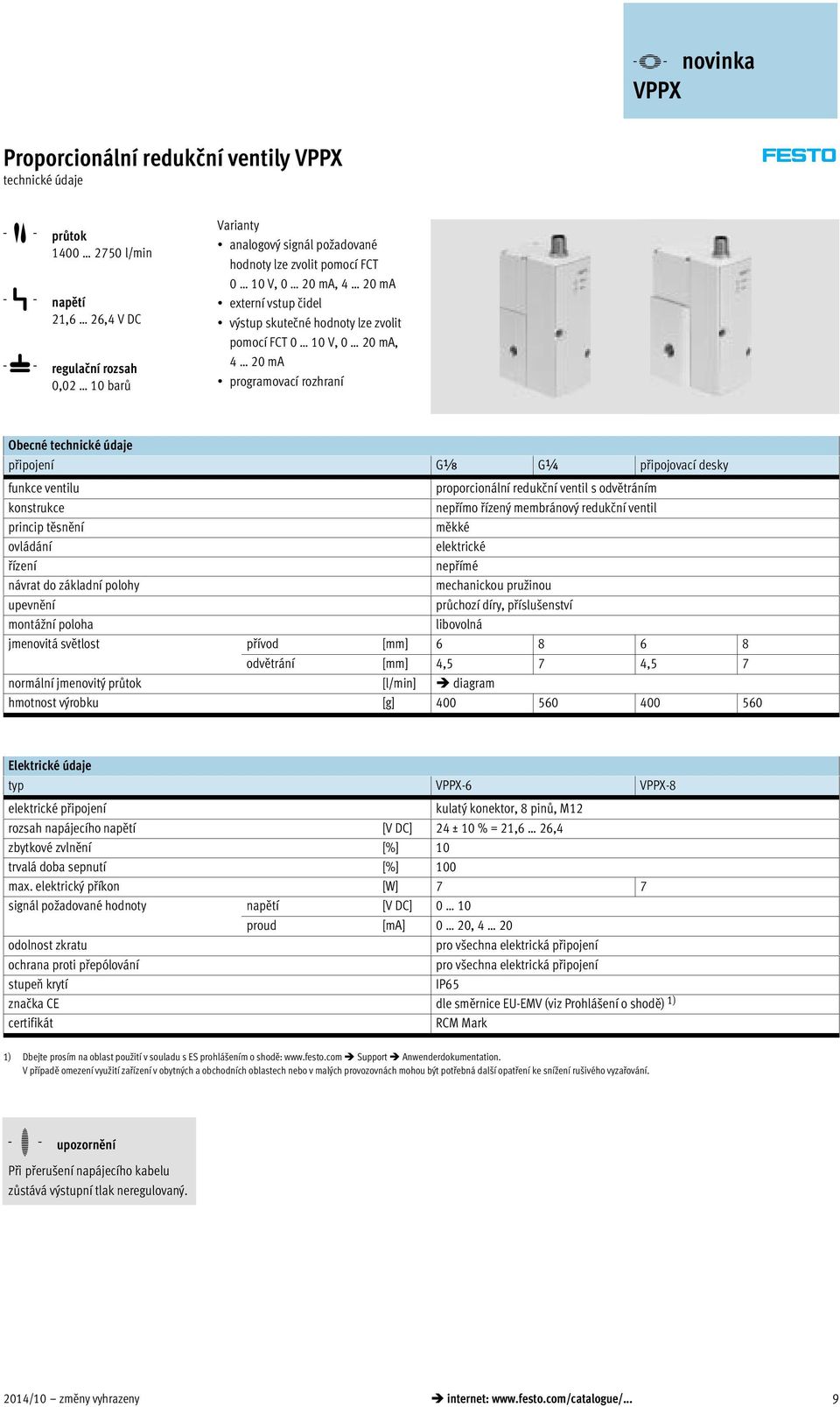 funkce ventilu proporcionální redukční ventil s odvětráním konstrukce nepřímo řízený membránový redukční ventil princip těsnění měkké ovládání elektrické řízení nepřímé návrat do základní polohy