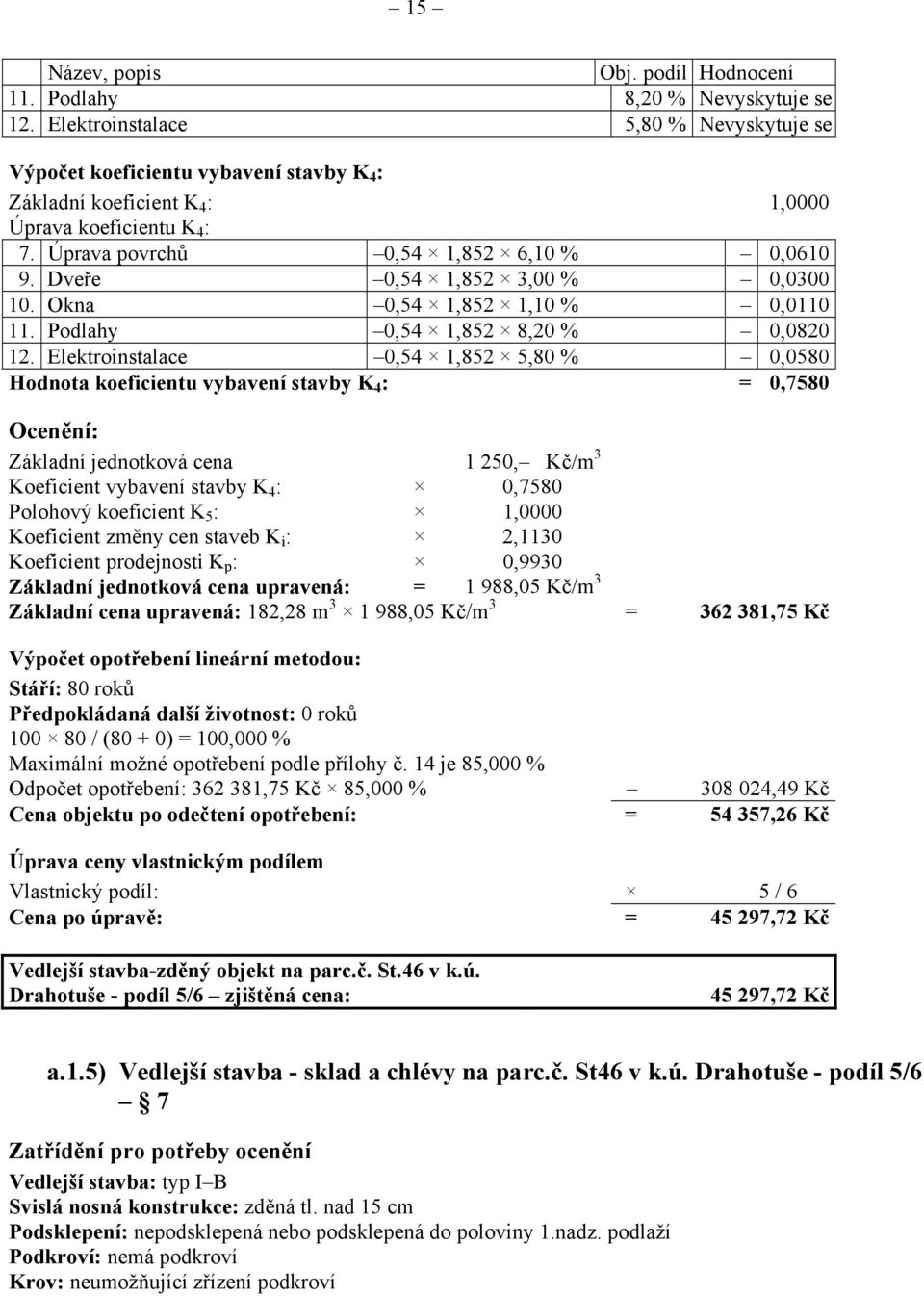 Dveře 0,54 1,852 3,00 % 0,0300 10. Okna 0,54 1,852 1,10 % 0,0110 11. Podlahy 0,54 1,852 8,20 % 0,0820 12.