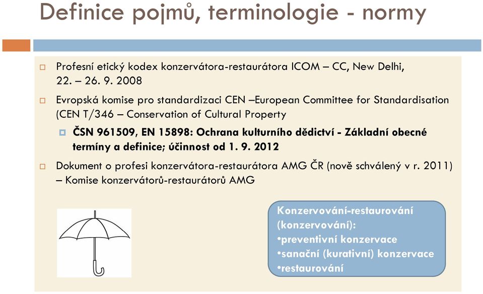 15898: Ochrana kulturního dědictví - Základní obecné termíny a definice; účinnost od 1. 9.