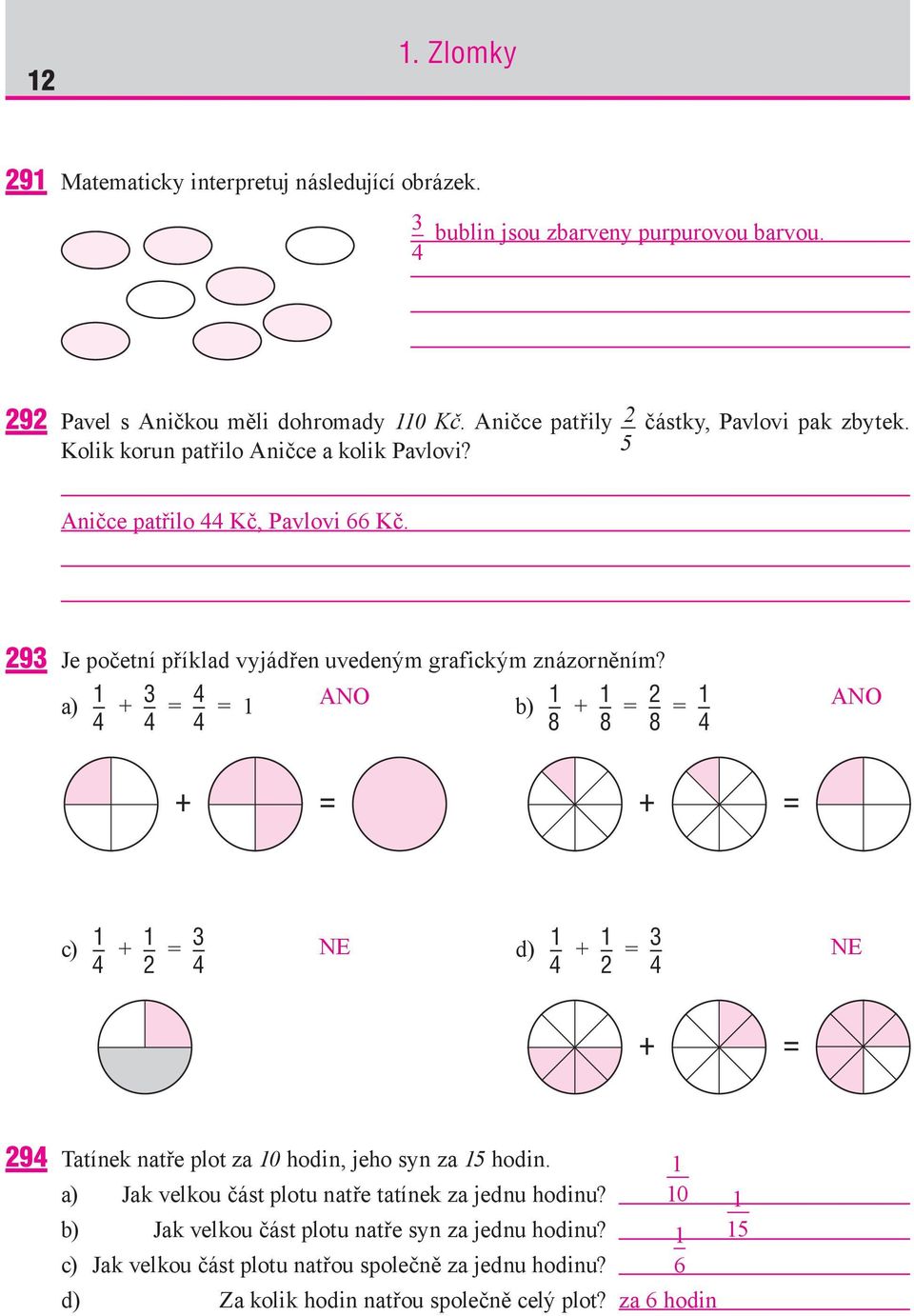 Je početní příklad vyjádřen uvedeným grafickým znázorněním?