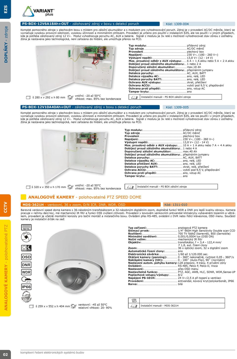 Provedení je určeno pro použití v instalacích EZS, ale lze použít i v jiných případech, kde je potřeba zálohovaný zdroj 12 V=. Modul vyhodnocuje poruchu AC, AUX a baterie.