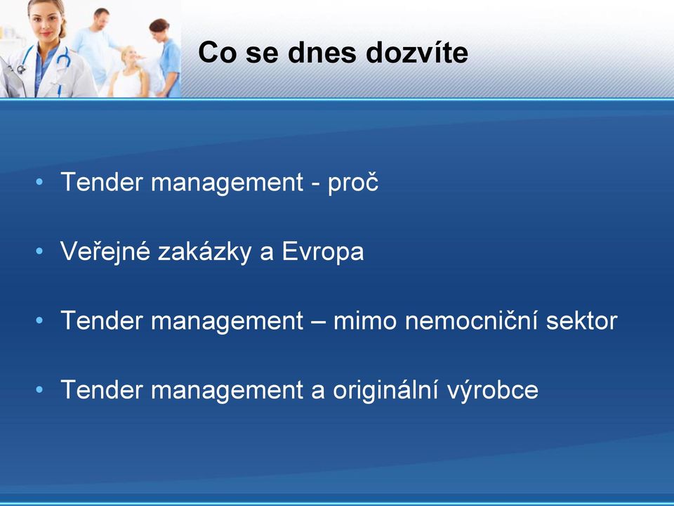 Tender management mimo nemocniční