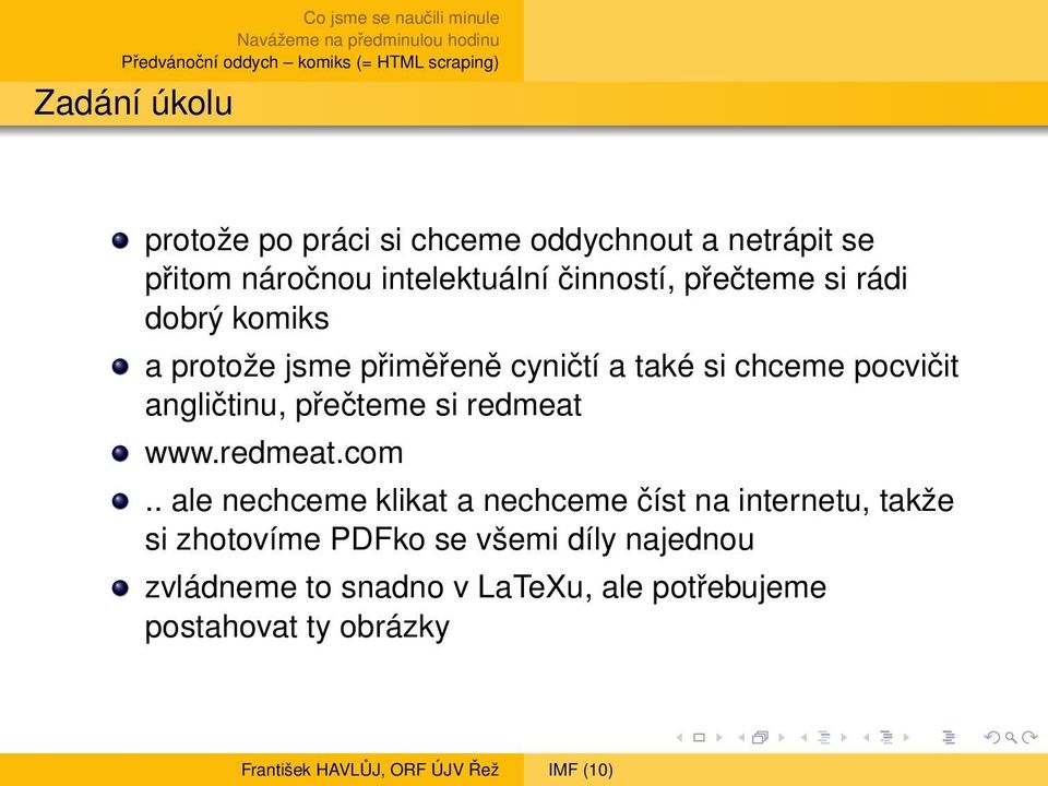 angličtinu, přečteme si redmeat www.redmeat.com.