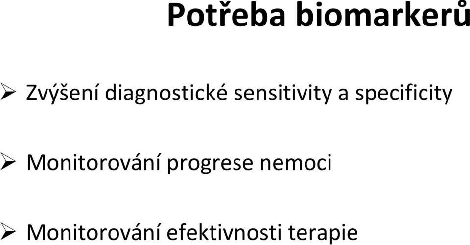 specificity Monitorování