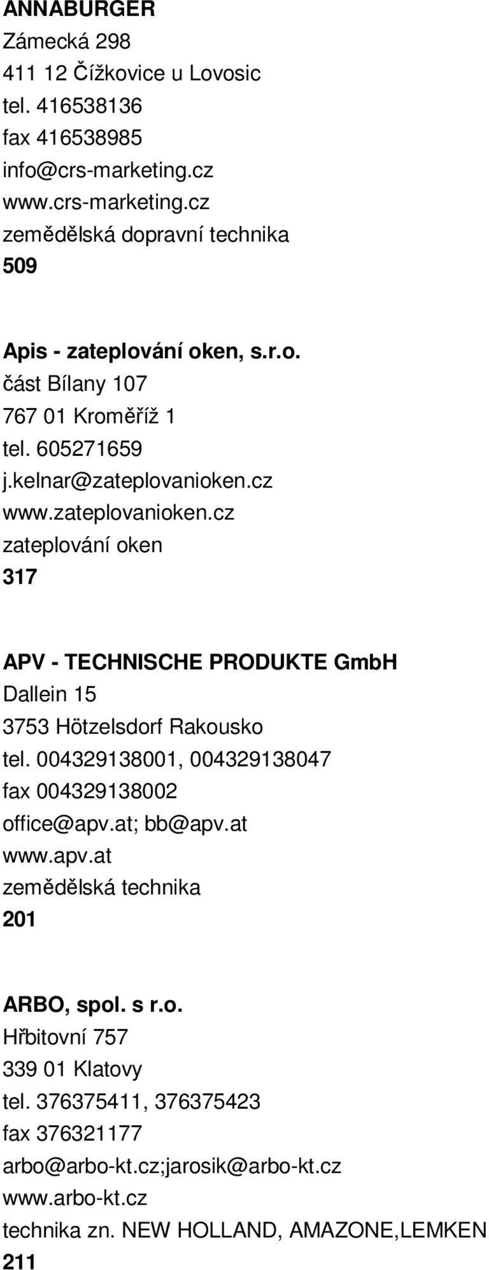 cz www.zateplovanioken.cz zateplování oken 317 APV - TECHNISCHE PRODUKTE GmbH Dallein 15 3753 Hötzelsdorf Rakousko tel.