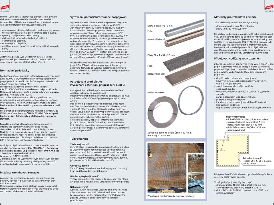 ochranu pfied bleskem, - ochranu pfied pfiepûtím, - opatfiení v rámci dosaïení elektromagnetické kompatibility, - uzemnûní antén.