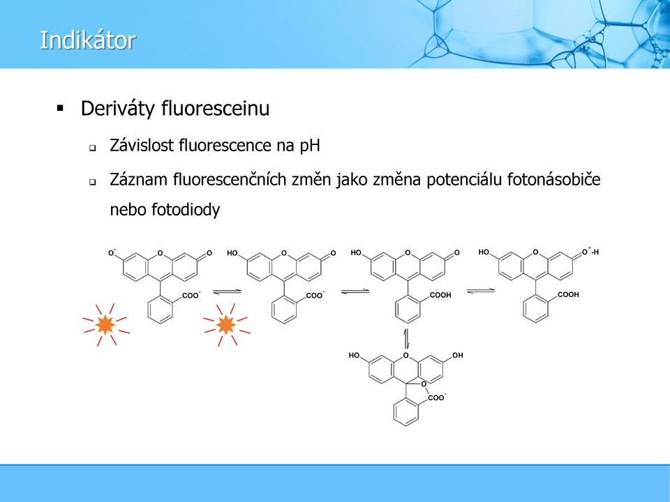 Záznam fluorescenčních změn jako