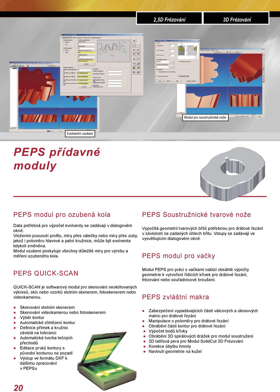 Modul ozubení poskytuje všechny důležité míry pro výrobu a měření ozubeného kola.