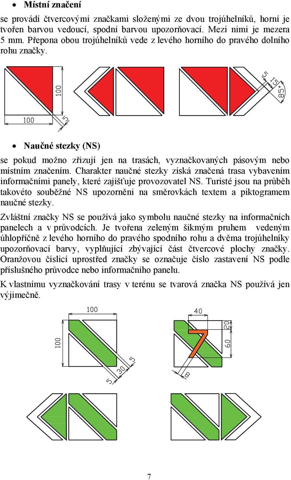 Charakter naučné stezky získá značená trasa vybavením informačními panely, které zajišťuje provozovatel NS.