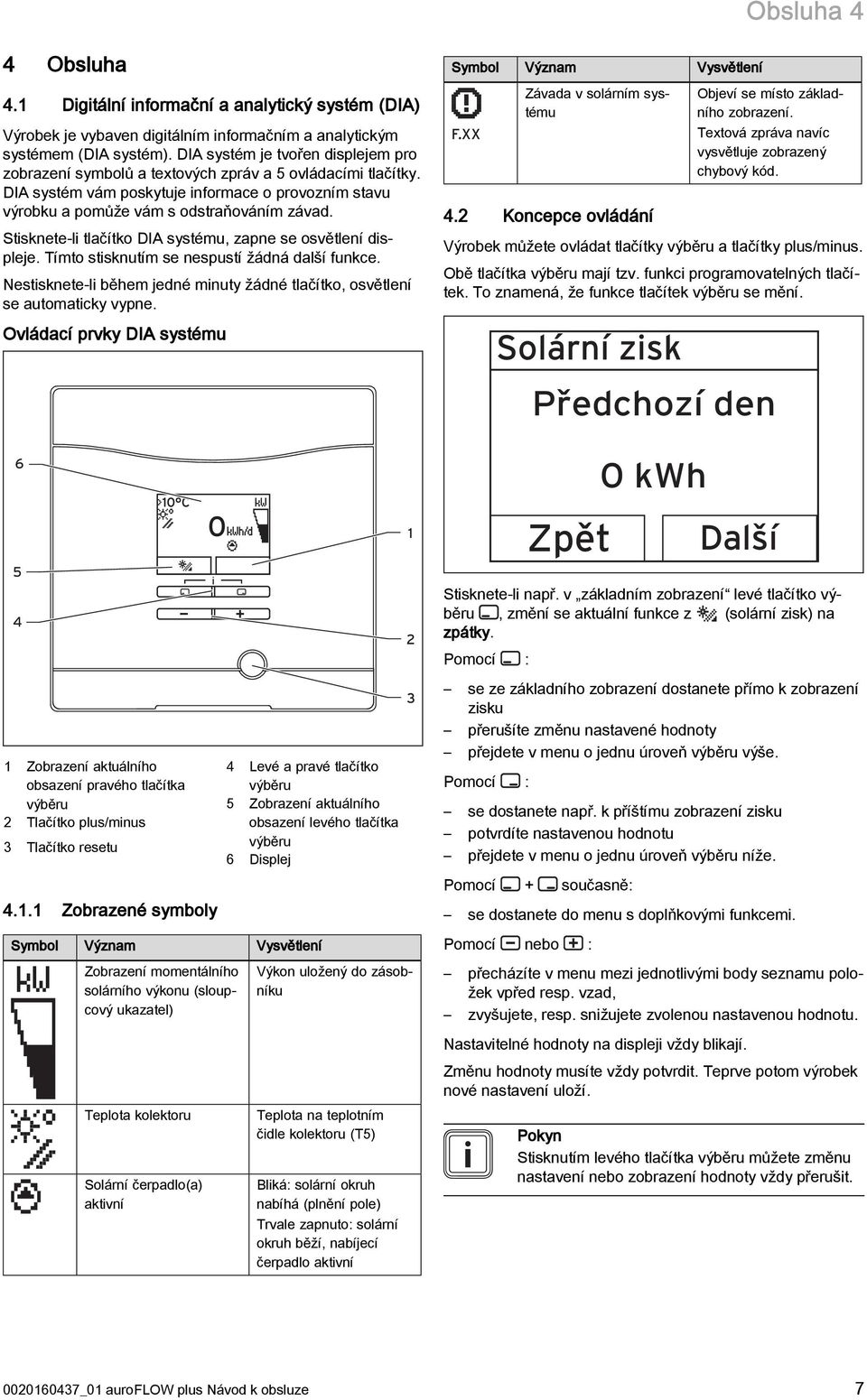 Stisknete-li tlačítko DIA systému, zapne se osvětlení displeje. Tímto stisknutím se nespustí žádná další funkce. Nestisknete-li během jedné minuty žádné tlačítko, osvětlení se automaticky vypne.