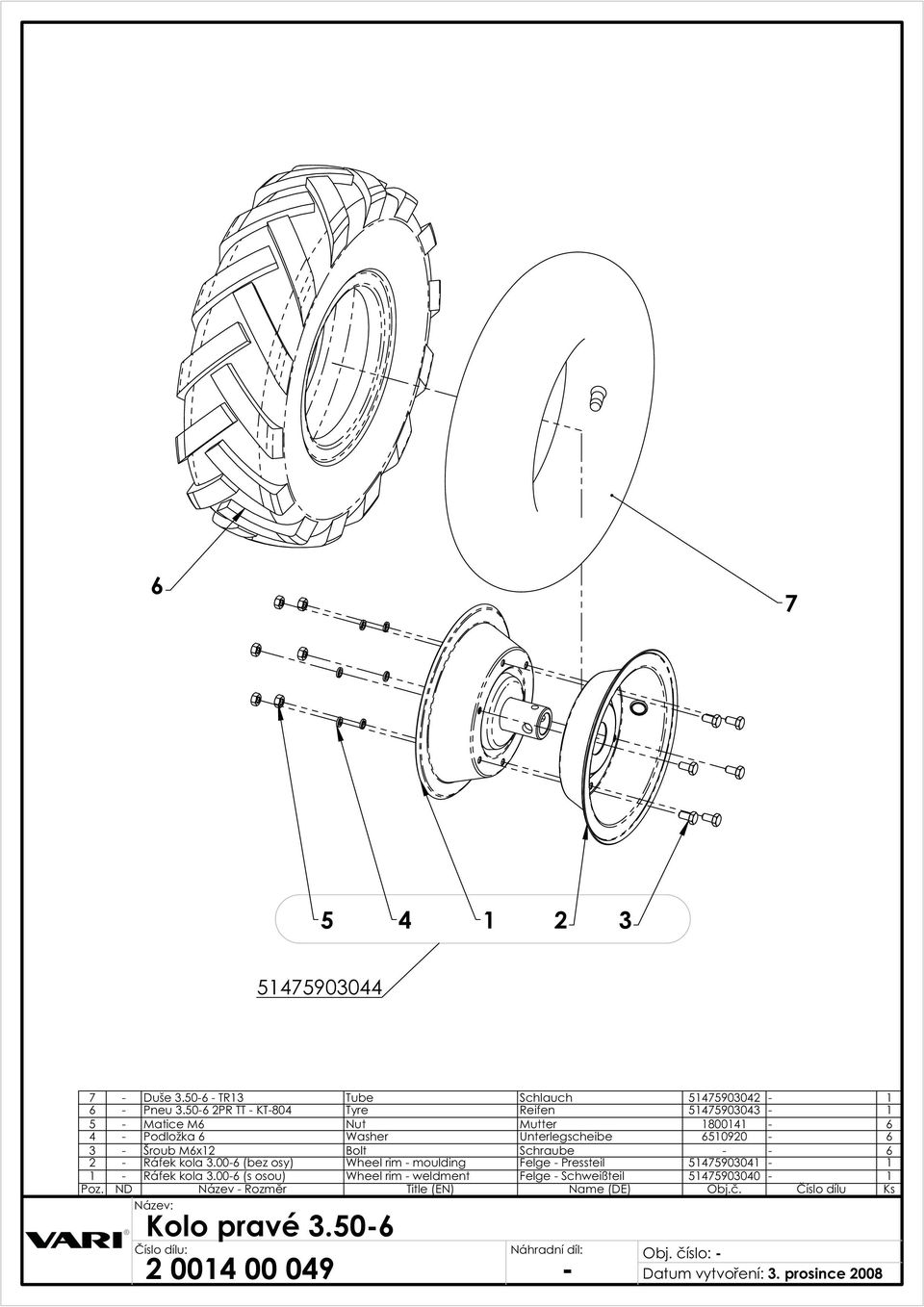 Mx Bolt Schraube - - - áfek kola.00- (bez osy) Wheel rim - moulding Felge - Pressteil 00 - - áfek kola.