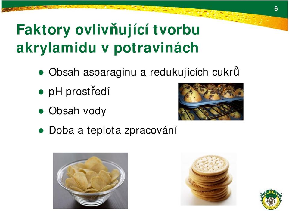 asparaginu a redukujících cukrů ph