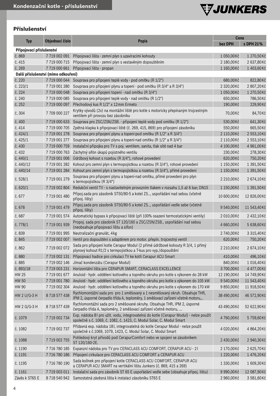 269 7 79 000 66 Připojovací lišta - propan 60,00 Kč 403,60 Kč Další příslušenství (mimo odkouření) č. 220 7 79 000 044 Souprava pro připojení teplé vody - pod omítku (R /2") 680,00 Kč 822,80 Kč č.