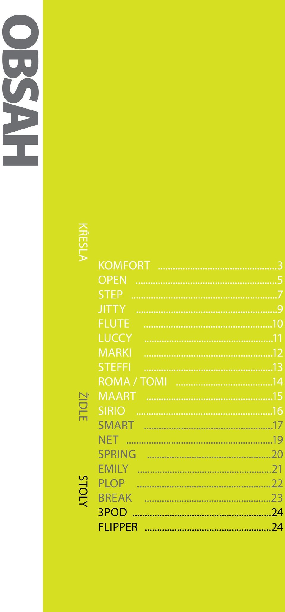 ..16 SMART...17 NET...19 SPRING.