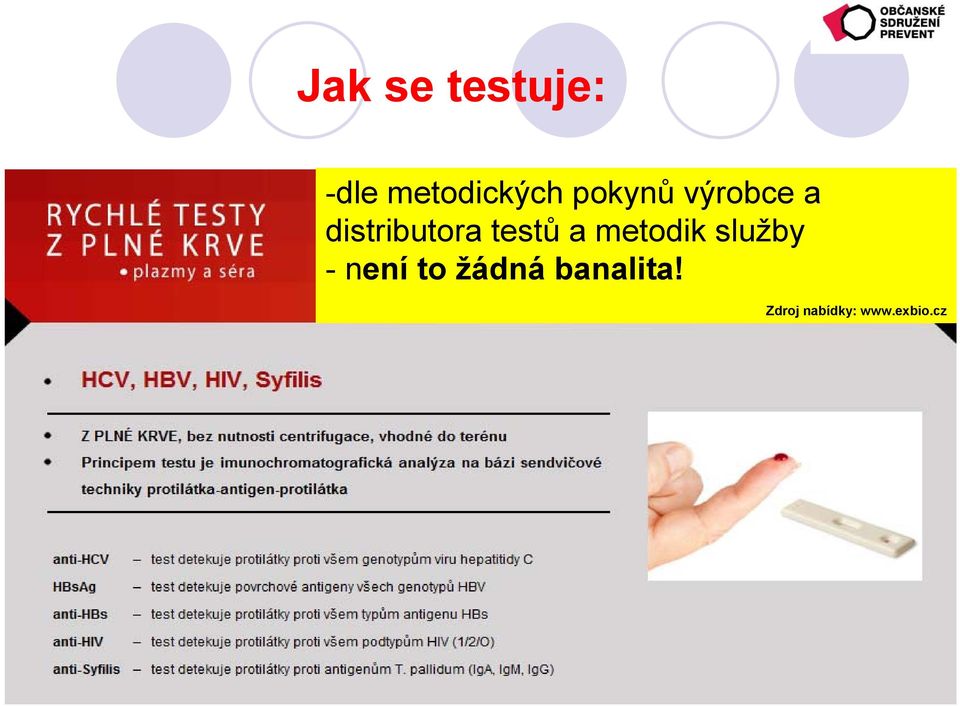 testů a metodik služby -není to