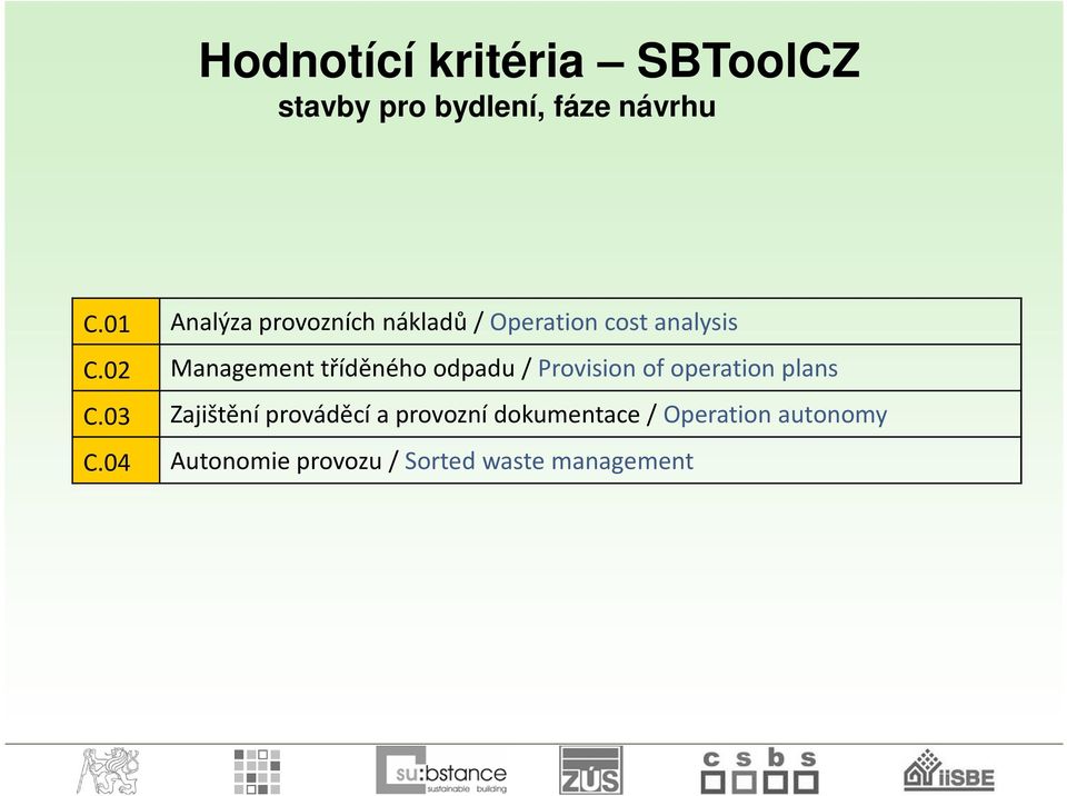 02 Management tříděného odpadu / Provision of operation plans C.