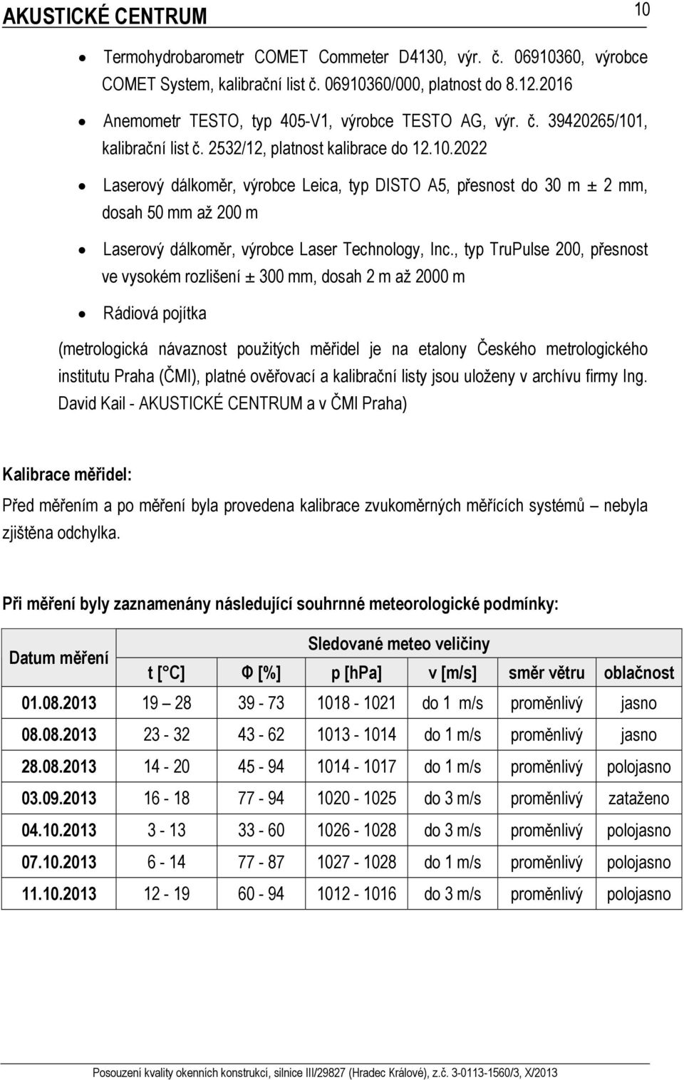 , kalibrační list č. 2532/12, platnost kalibrace do 12.10.