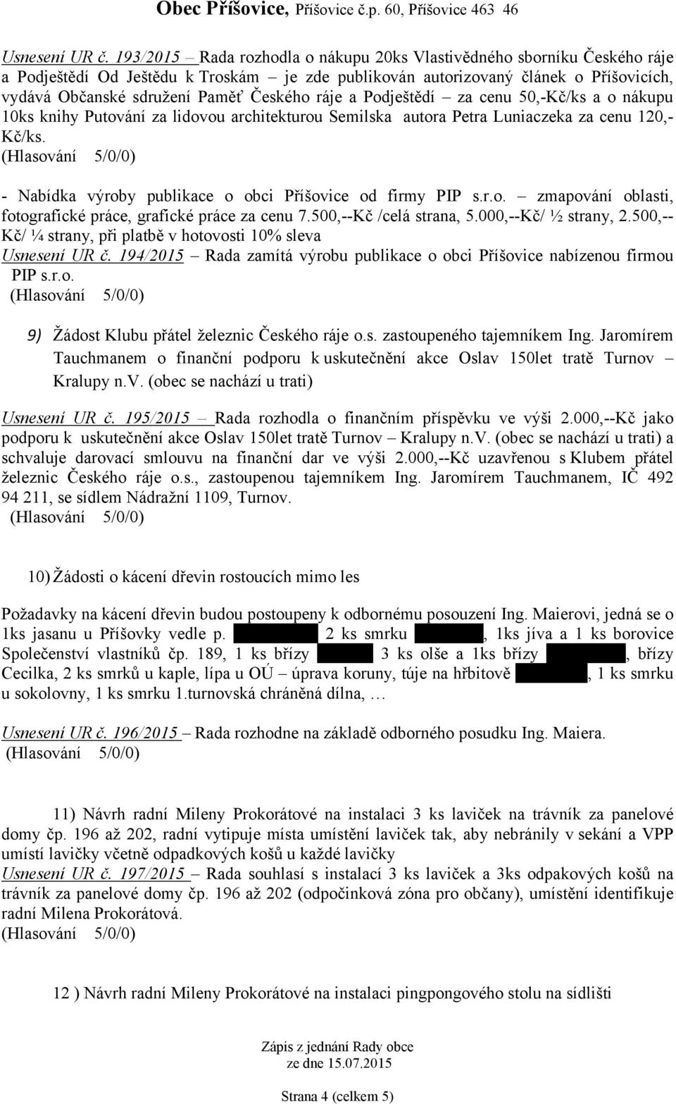 ráje a Podještědí za cenu 50,-Kč/ks a o nákupu 10ks knihy Putování za lidovou architekturou Semilska autora Petra Luniaczeka za cenu 120,- Kč/ks.