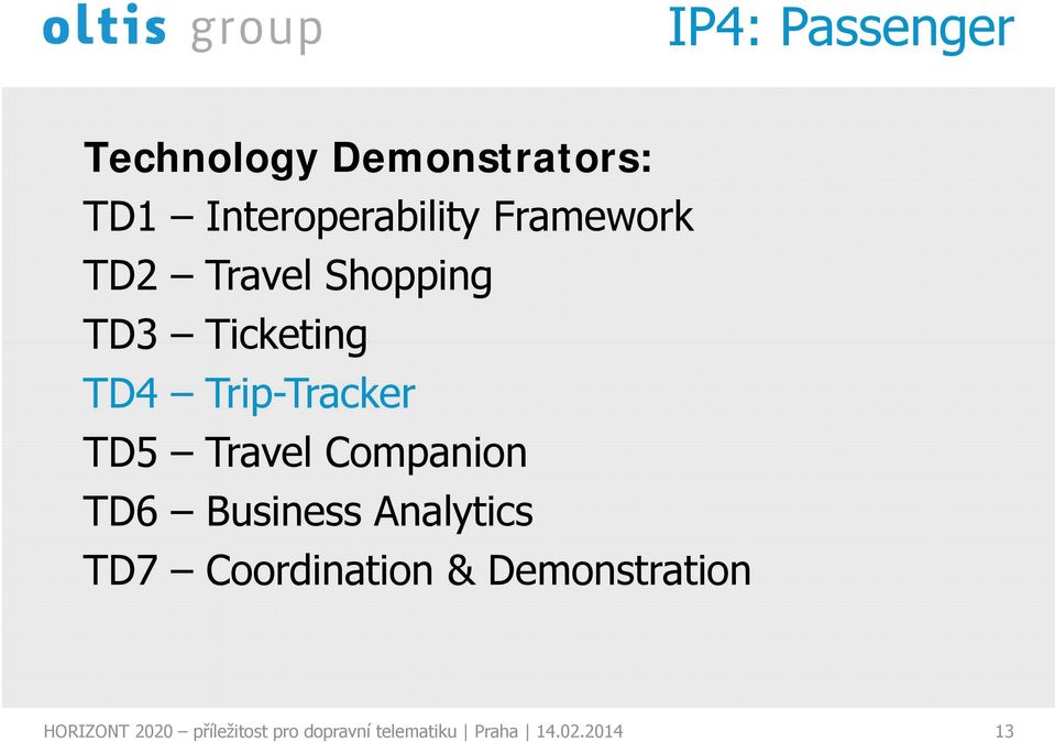 Travel Companion TD6 Business Analytics TD7 Coordination &