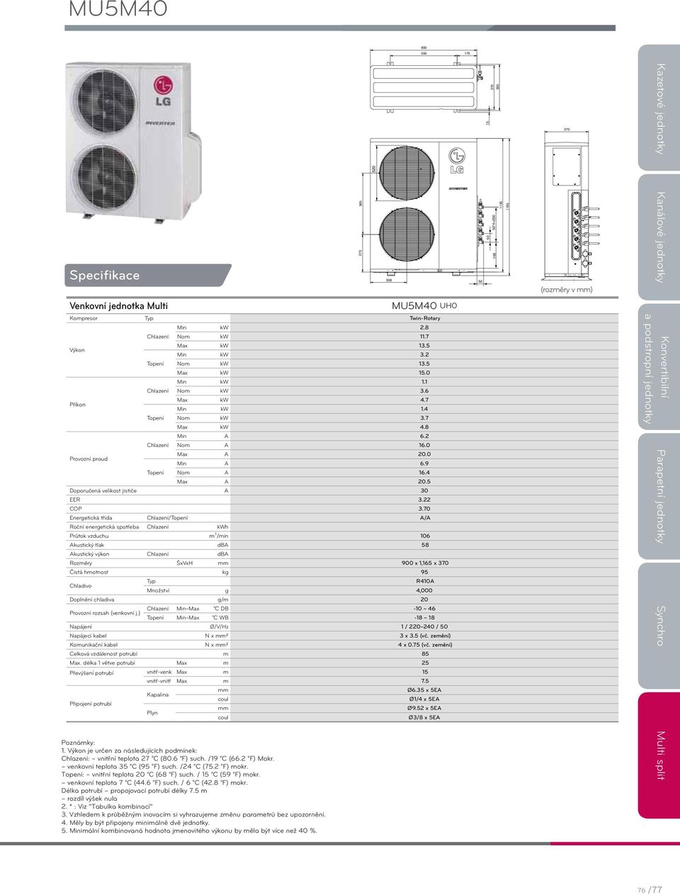 transmission connection Earth screw Earth screw 6 Main service valve(liquid) 6 Main service valve(liquid) Main service valve(gas) Main service valve(gas) Technical Specification Technical