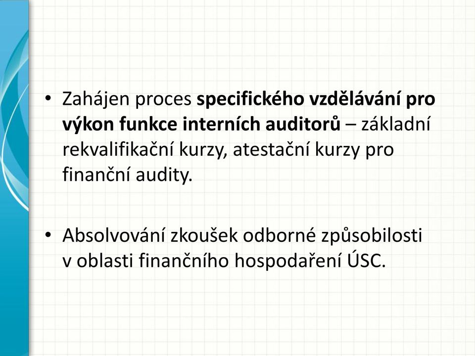 atestační kurzy pro finanční audity.