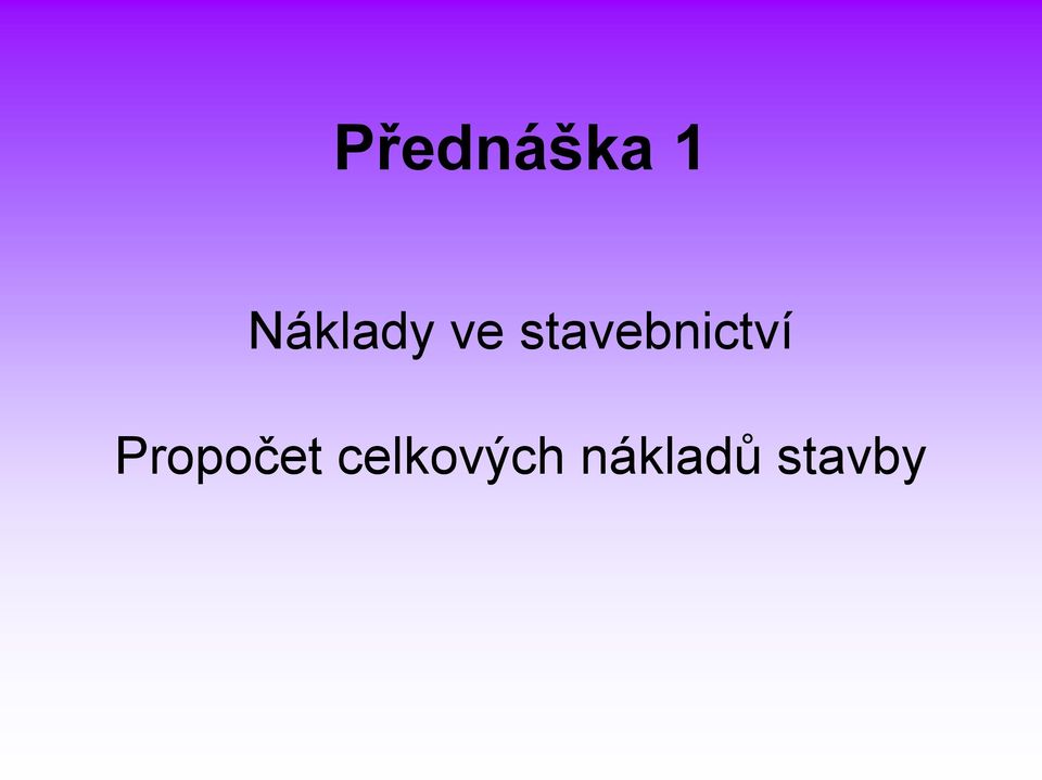 stavebnictví