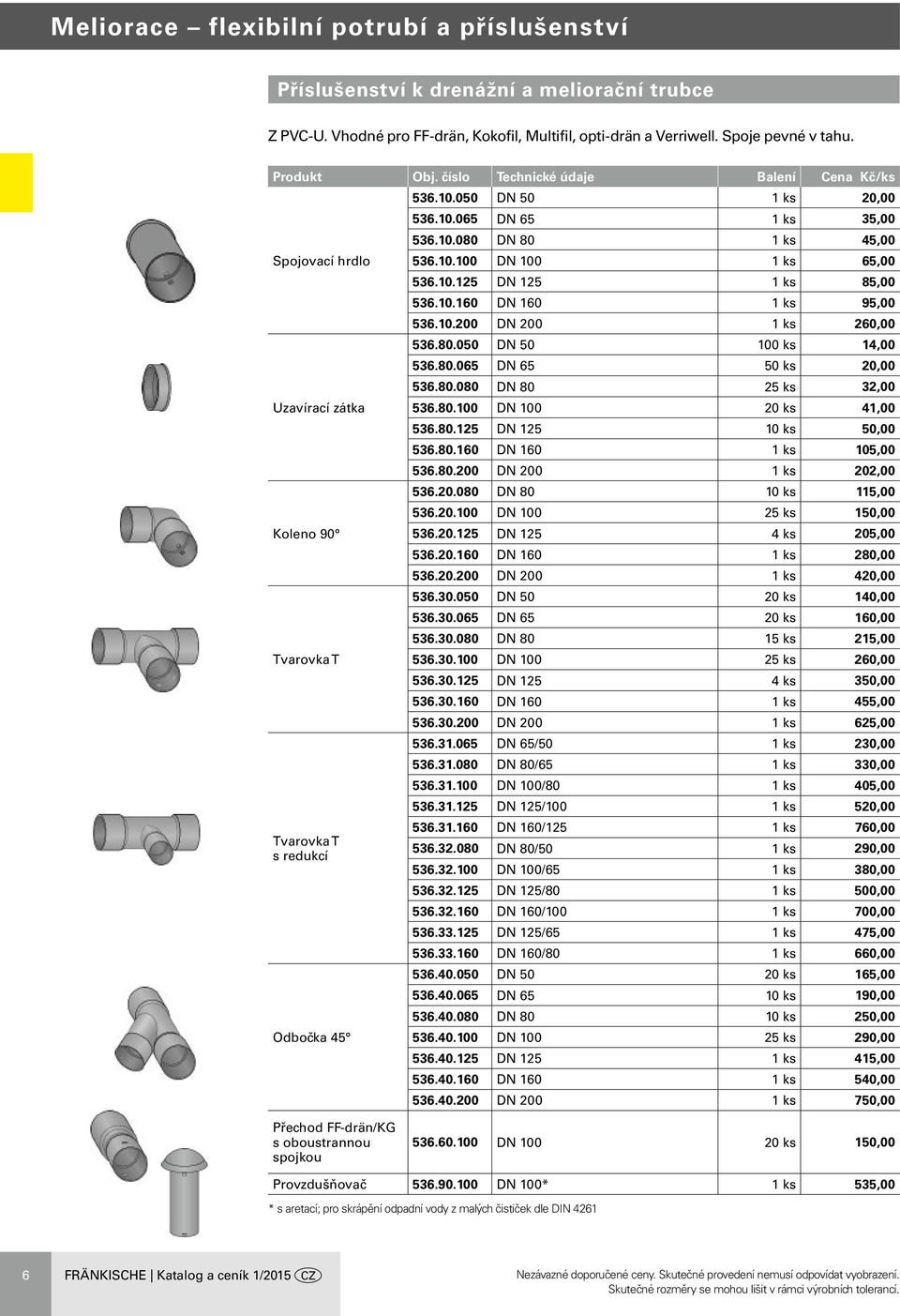 10.125 DN 125 1 ks 85,00 536.10.160 DN 160 1 ks 95,00 536.10.200 DN 200 1 ks 260,00 536.80.050 DN 50 100 ks 14,00 536.80.065 DN 65 50 ks 20,00 536.80.080 DN 80 25 ks 32,00 536.80.100 DN 100 20 ks 41,00 536.