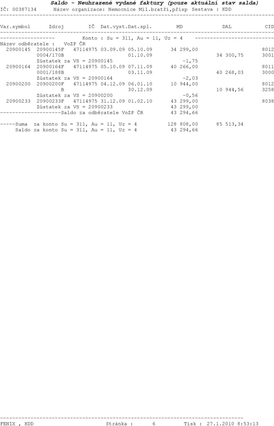 12.09 06.01.10 10 944,00 8012 B 30.12.09 10 944,56 3258 Zůstatek za VS = 2090020