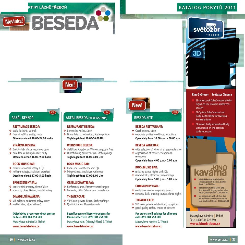 BESEA SITE BESEA RESTAURANT: Czech cuisine, salon corporate parties, weddings, receptions Open daily from 