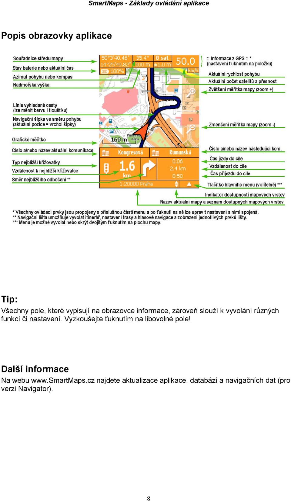 Vyzkoušejte ťuknutím na libovolné pole! Další informace Na webu www.