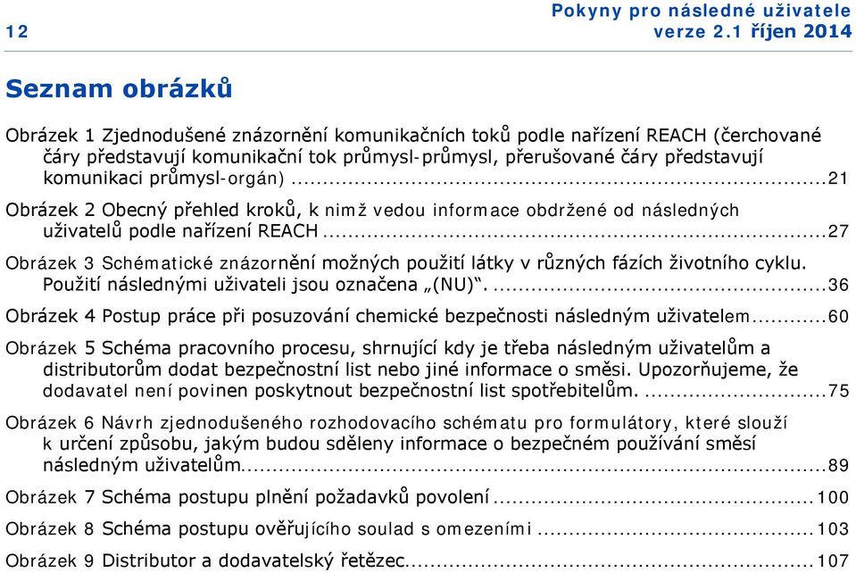 .. 27 Obrázek 3 Schématické znázornění možných použití látky v různých fázích životního cyklu. Použití následnými uživateli jsou označena (NU).