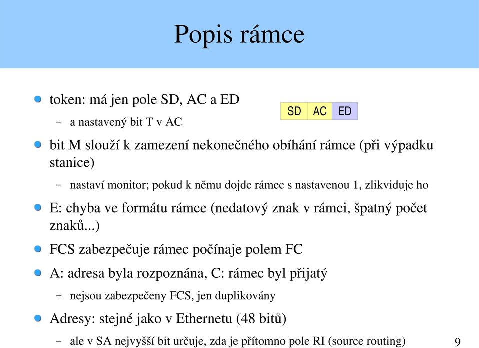 rámci, špatný počet znaků.