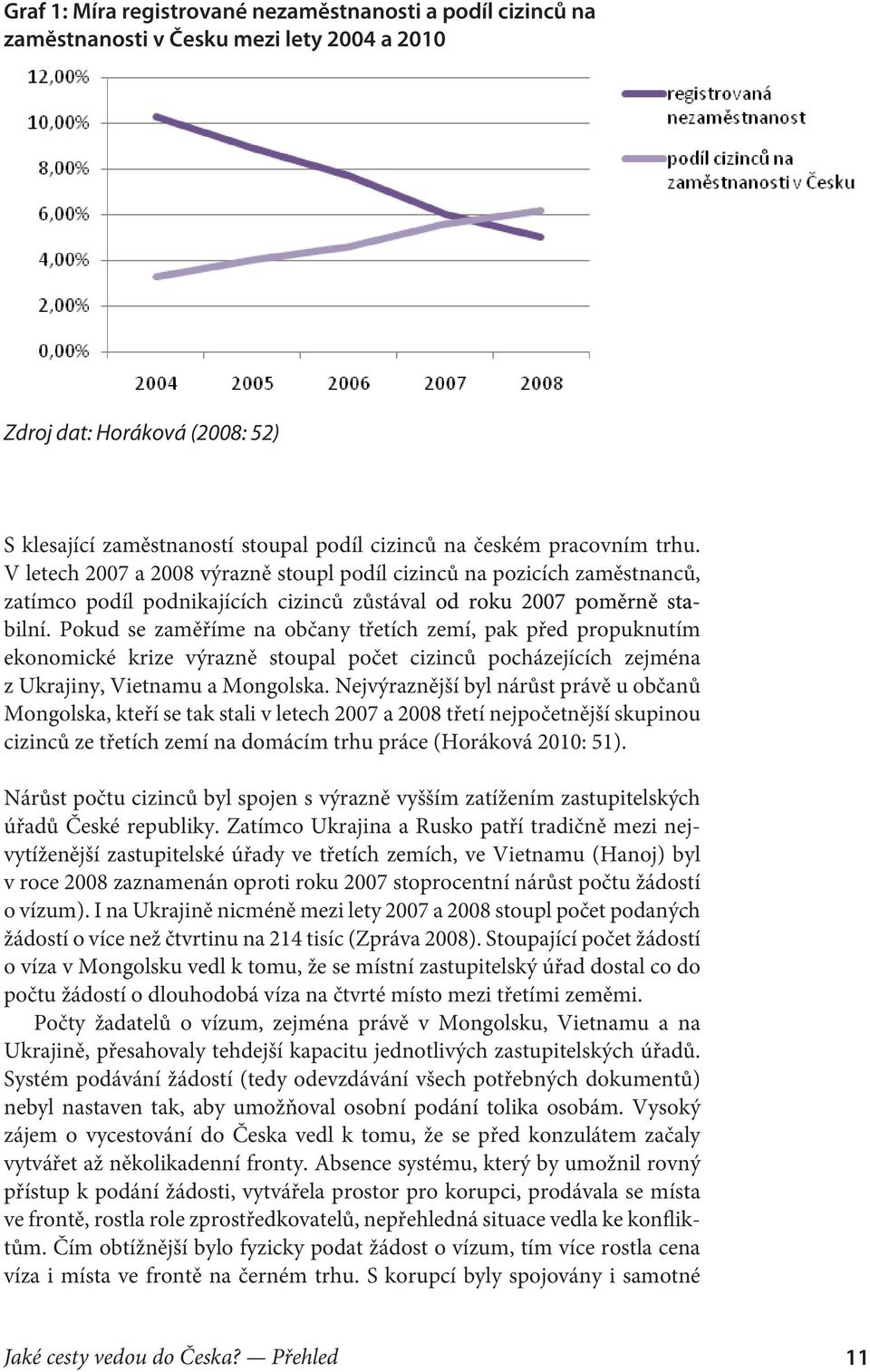 Pokud se zaměříme na občany třetích zemí, pak před propuknutím ekonomické krize výrazně stoupal počet cizinců pocházejících zejména z Ukrajiny, Vietnamu a Mongolska.