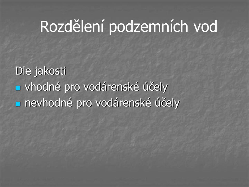 pro vodárenské účely