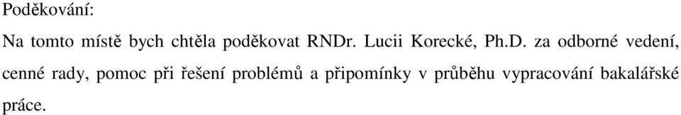 . Lucii Korecké, Ph.D.